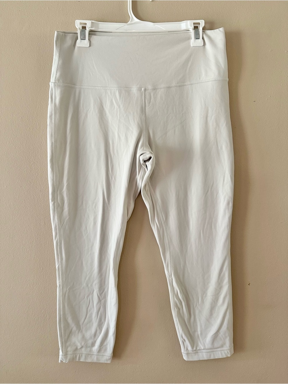 lululemon Align High-Rise Crop 23" in Ivory Off White, Sz 14
